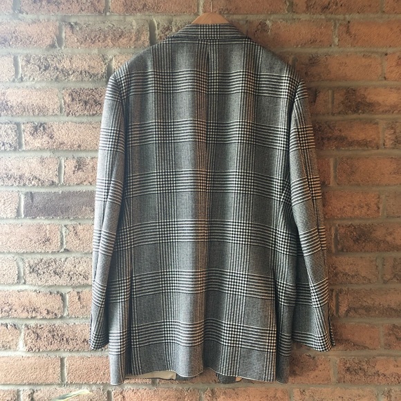PAL ZILERI | Grey classic check oversized fall designer blazer coat - Picture 4 of 17